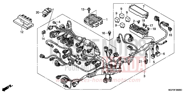 FAISCEAU DES FILS (CBR1000RR/S) von CBR1000RR "Fireblade" VIBRANT ORANGE (YR250HA) von 2013